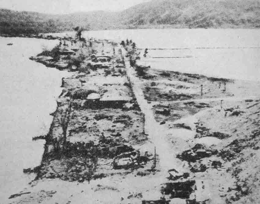 Salamaua after Allied Bombing 