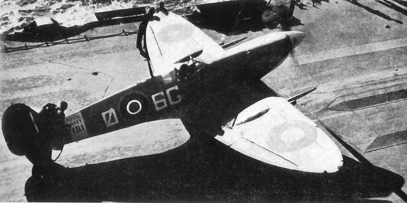 Supermarine Seafire about to take off 