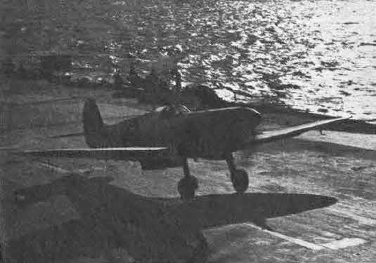 Seafire II on HMS Illustrious 