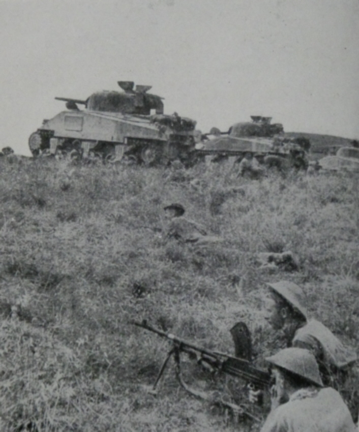 British Sherman Is on the Adriatic coast 