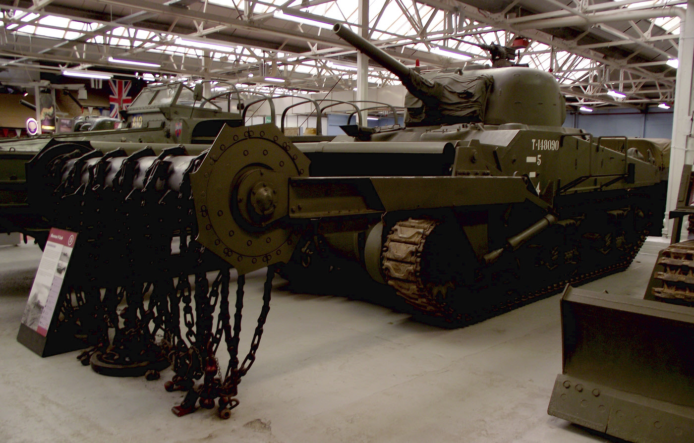 M4A4 Sherman Crab from the front 