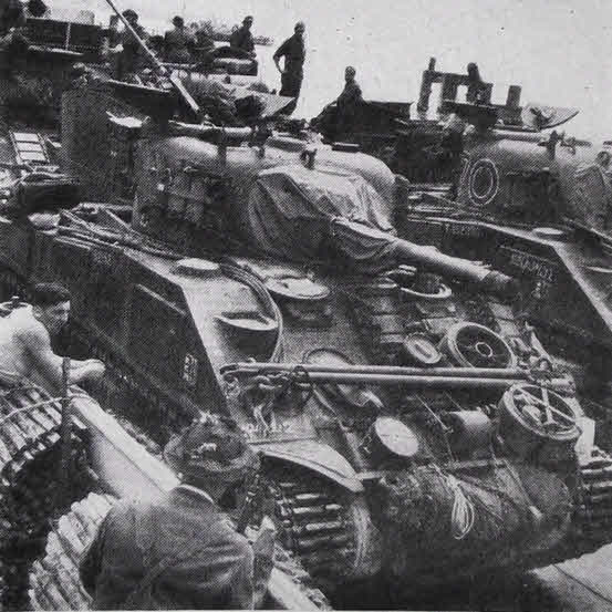 Shermans crossing the Channel, 1944-45 