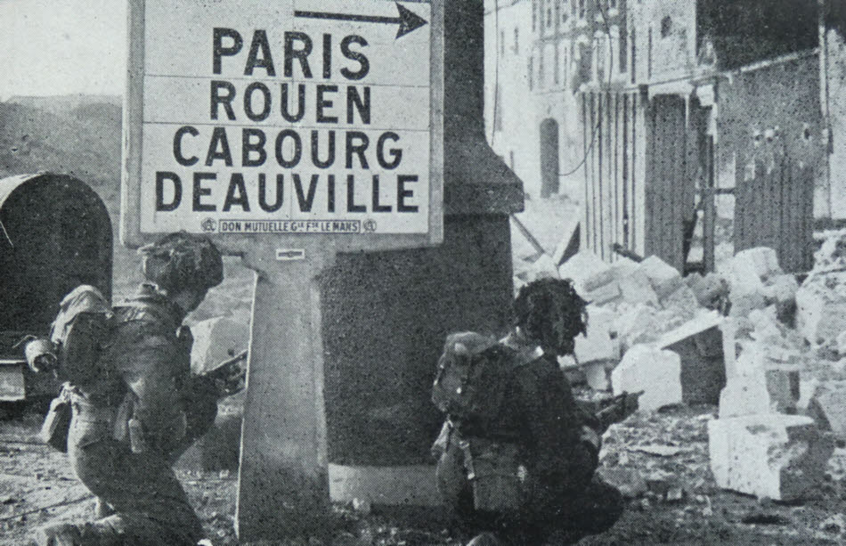 Signpost near Caen 