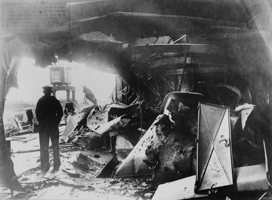 Damage suffered by SMS Derfflinger at Jutland 