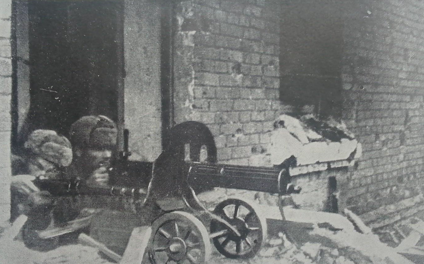 Soviet Maxim Machine Gun on Wheels