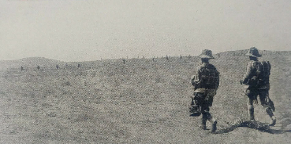 Staffordshire Regiment advancing at Binagadi, August 1918 