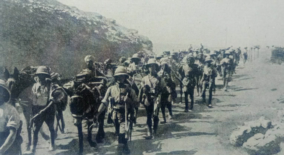 Staffordshire Regiment at Manjil, 1918 