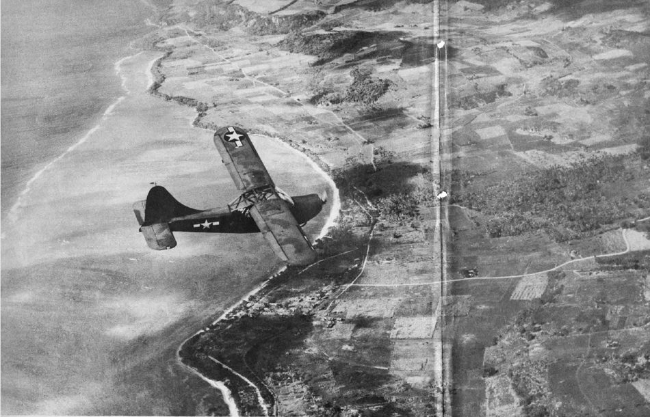Stinson L-5 Sentinel over Saipan 