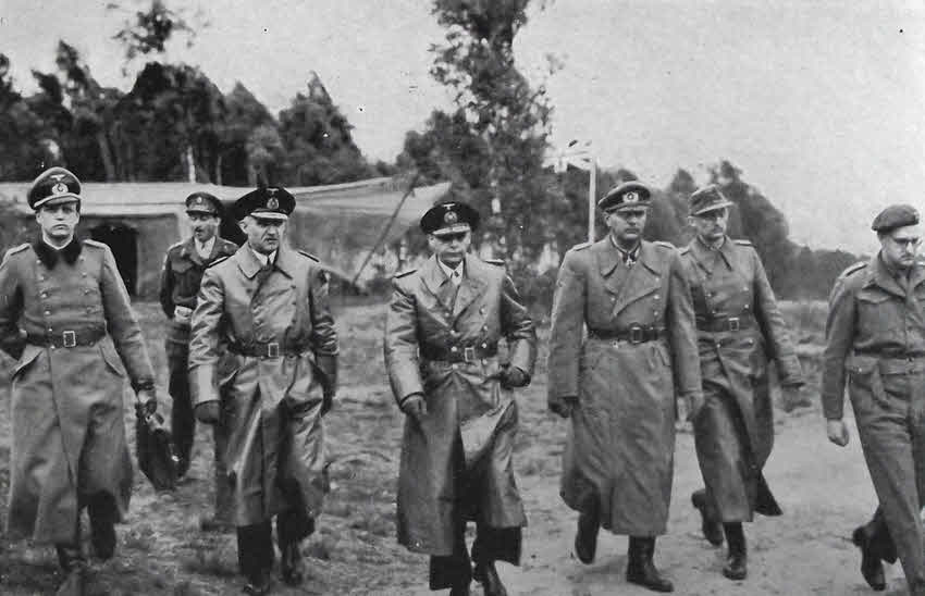 The German surrender party at Luneburg Heath