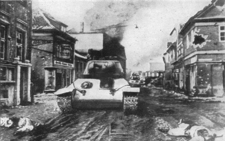 T-34 Model 1943 Medium Tank in Neidenburg, East Prussia