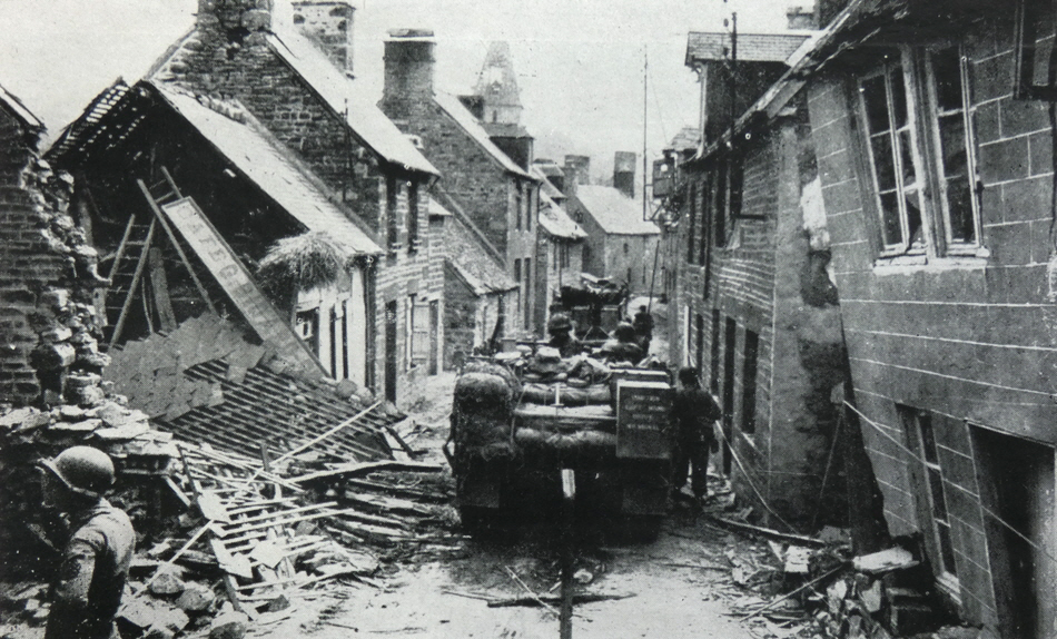 Tank of US 1st Army in Norman Town 