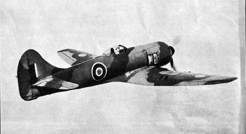 Hawker Tempest II from above and right 