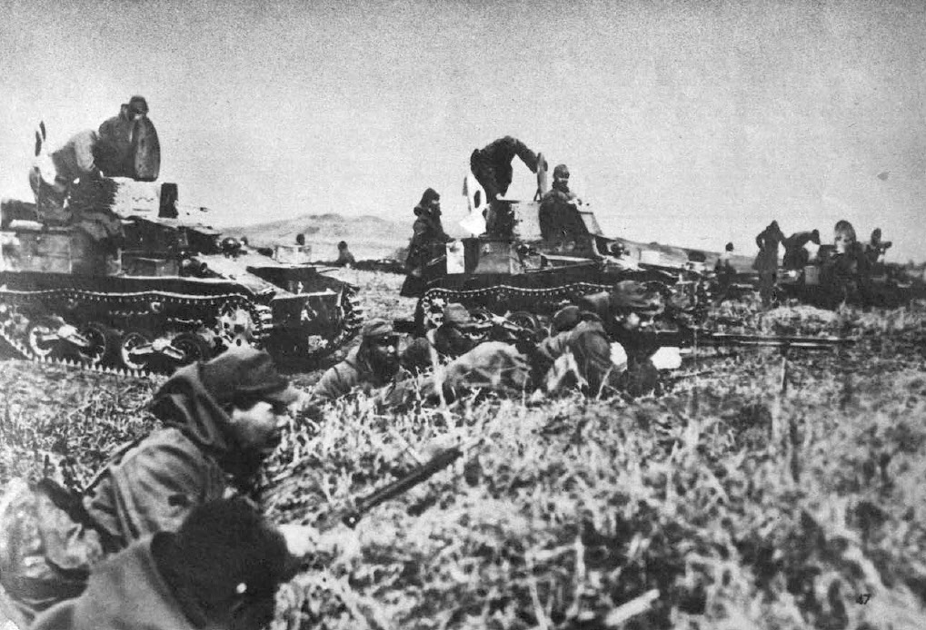 Type 94 Tankettes from the right