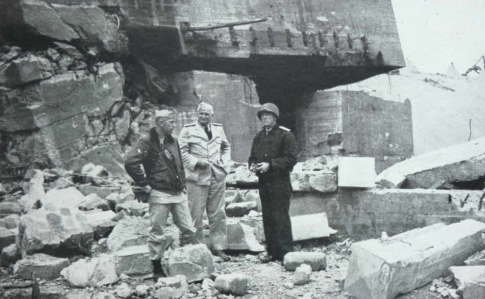 US Officers visiting Cherbourg, 1944 