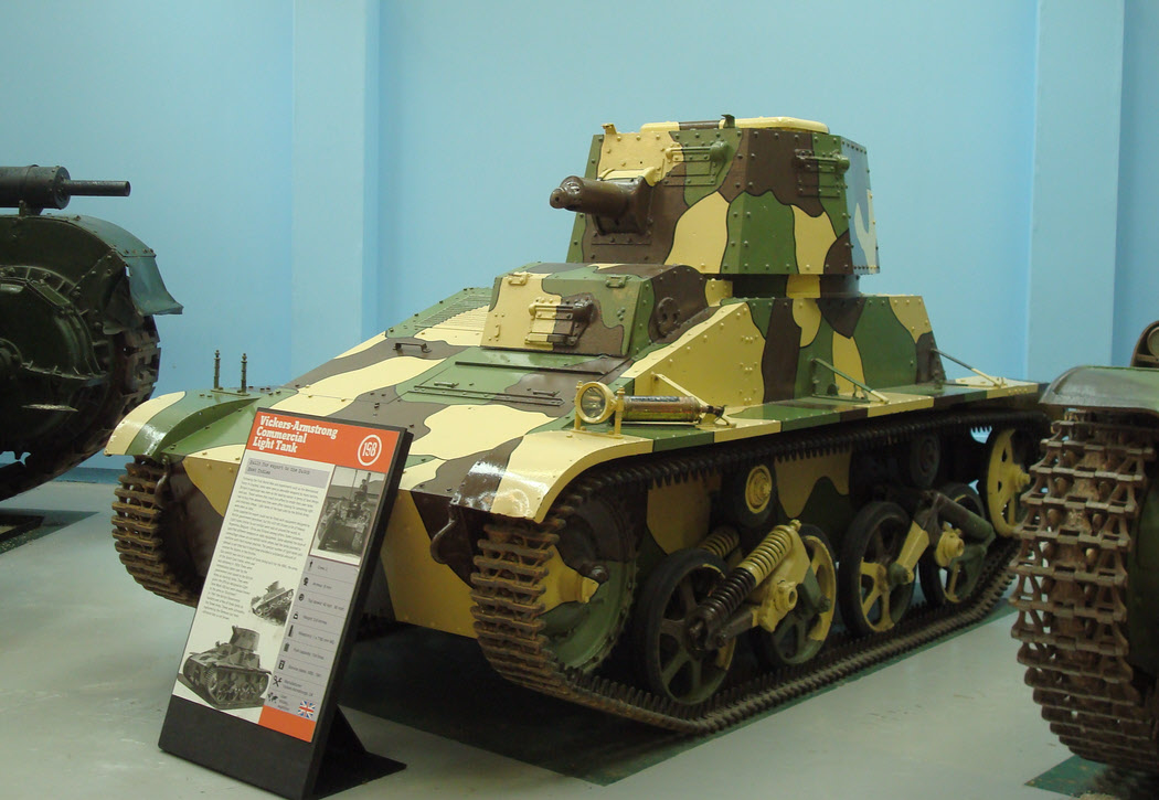 Vickers Model 1936 Light Tank from the front-left
