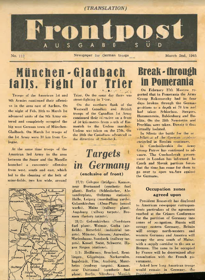 Lt D.W. Gay's War Effort - Frontpost No.112 (1) 