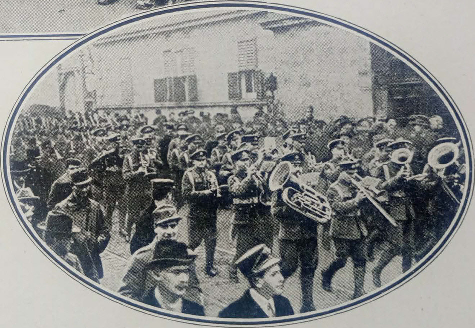 Warwickshire Regiment marching through Vienna, c.1919 