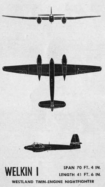 Plans of Westland Welkin 