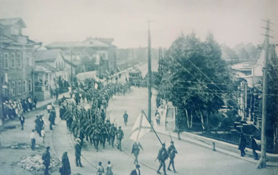 White Russian Parade in Archangel, c.1919