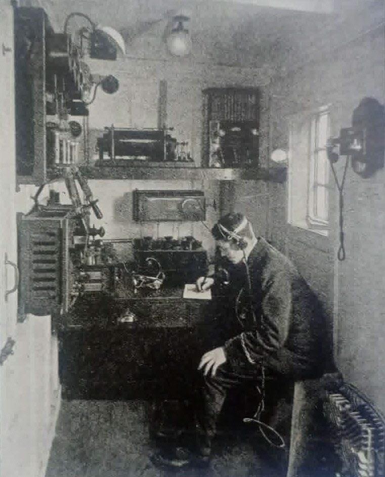 Wireless Room in Atlantic Liner, c.1912 