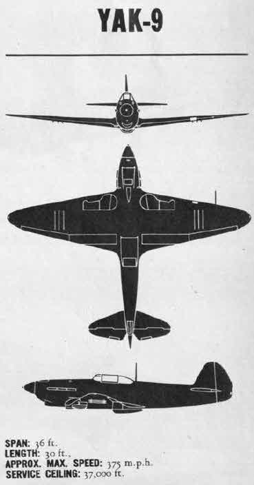 Plans of Yakovlev Yak-9 