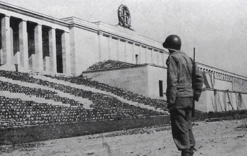 US Soldier on Zeppelinfeld, Nuremburg 