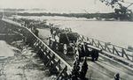10cm sK 18 being towed over Soviet bridge 