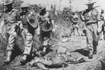 Australians pass Japanese dead, Lae 