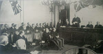 Sir Maurice de Bunsen addresses societies, Santiago 