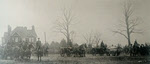 Demobilising Squadron Wagons and Heavy Horses on the sale ground, c.1919 