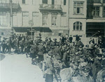 Demobilising British soldiers about to board steamer at Cologne 