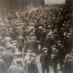 Dinner Hour at Tyne Shipyard, c.1918-19 