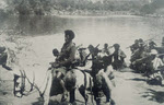Gerusa Duki crossing a river, Ethiopia, 1941 