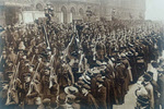 Guards greeted at St. Pancras, 3 March 1919 