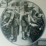 Officers training in weaving at Manchester College of Technology 