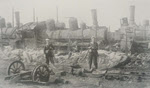 British Sailors guarding damaged locomotives, Russia, c.1918-19 